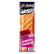 Sandwich Le Méga - Baguette - Sauce burger Jambon cheddar