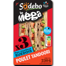 Sandwich Le Méga – Club – Poulet Tandoori x3 / pain suédois
