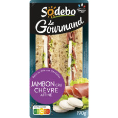 Sandwich Le Gourmand Club - Jambon cru Chèvre affiné