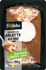 1 Galette Lardons Chèvre affiné
