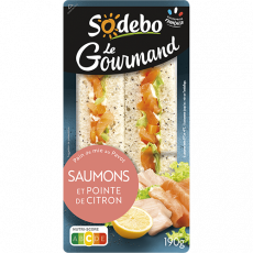 Sandwich Le Gourmand Club - Saumon et Pointe de Citron