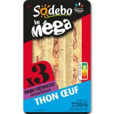 Sandwich Le Méga - Club - Thon Oeuf  x3 / pain viennois