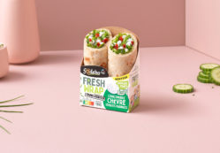 Fresh Wrap - chèvre, fromage frais, tomates marinées, fèves de soja, concombre