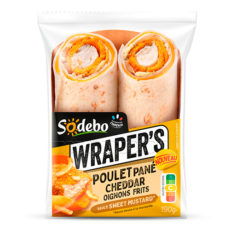 Wraper's Poulet Pané Cheddar Oignons Frits sauce Sweet mustard