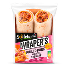 Wraper's Pulled Pork Oignons Cheddar Sauce Barbecue