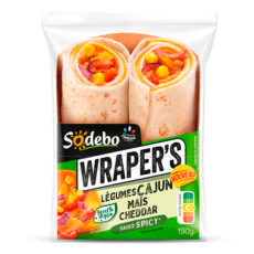 Wraper's Légumes Cajun Maïs Cheddar Sauce Spicy
