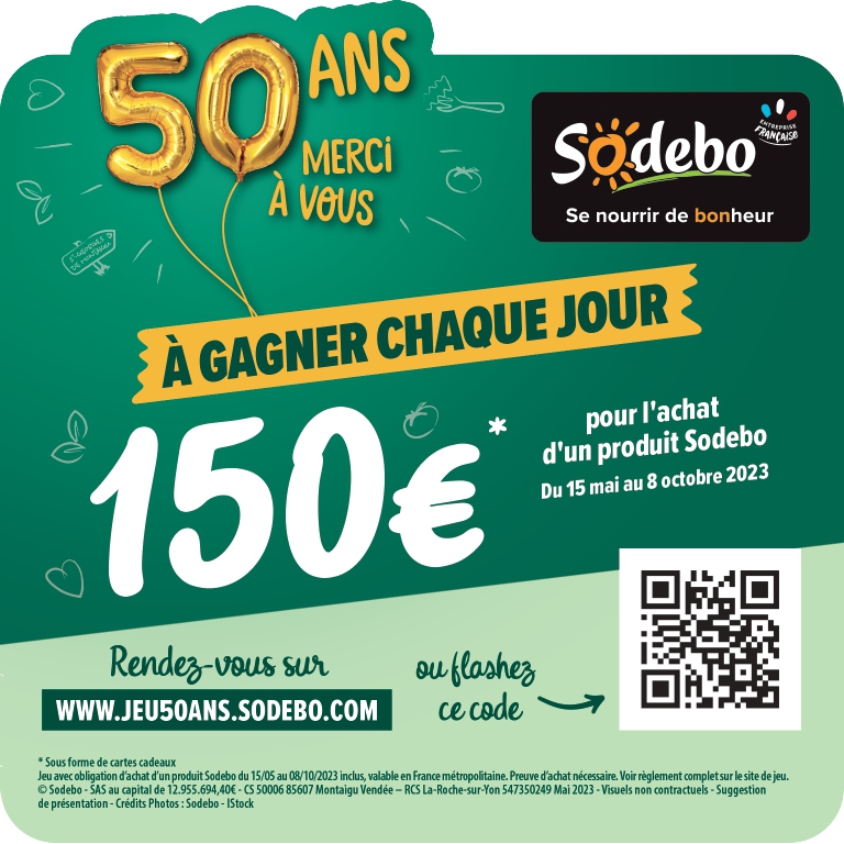 jeu sodebo 150 euros de courses à gagner