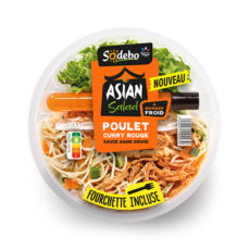 Asian salad - Poulet curry rouge